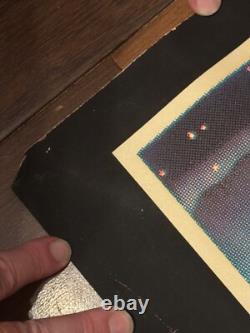 Vintage 1971 Gemini Rising Water Laurel & Hardy Black Light Poster Time Travel