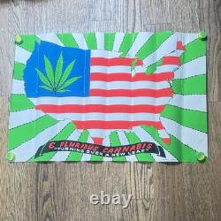 Vintage 1971 Marijuana Black Light Poster E Pluribus Cannabis Original