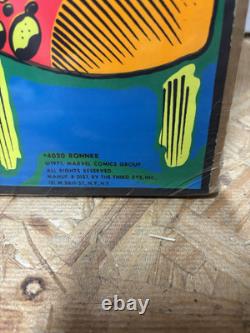 Vintage 1971 Marvel Third Eye Black light Small Hulk Poster