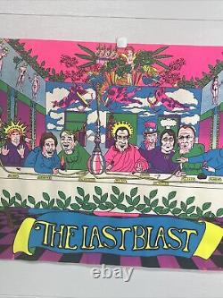 Vintage 1971 Original Pro Arts The Last Blast Blacklight Poster 28 X 42