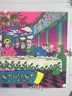 Vintage 1971 Original Pro Arts The Last Blast Blacklight Poster 28 X 42