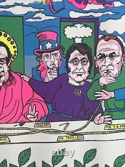 Vintage 1971 Original Pro Arts The Last Blast Blacklight Poster 28 X 42