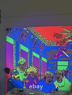 Vintage 1971 Original Pro Arts The Last Blast Blacklight Poster 28 X 42