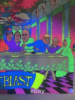 Vintage 1971 Original Pro Arts The Last Blast Blacklight Poster 28 X 42