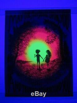 Vintage 1971 PURPLE SUNSHINE Psychedelic Blacklight Poster Synthetic Trips