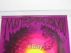 Vintage 1971 PURPLE SUNSHINE Psychedelic Blacklight Poster Synthetic Trips