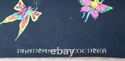 Vintage 1971 Phantasy Encounter Black Light Poster Richard Frickman Dragon Fairy