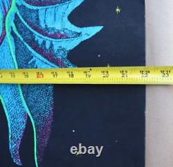 Vintage 1971 Phantasy Encounter Black Light Poster Richard Frickman Dragon Fairy