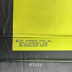 Vintage 1971 SMILE Sunburst BlackLight Poster Synthetic Trips McCully 27x21 NOS