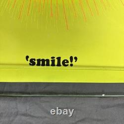 Vintage 1971 SMILE Sunburst BlackLight Poster Synthetic Trips McCully 27x21 NOS