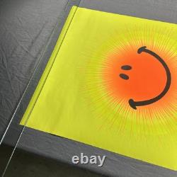 Vintage 1971 SMILE Sunburst BlackLight Poster Synthetic Trips McCully 27x21 NOS