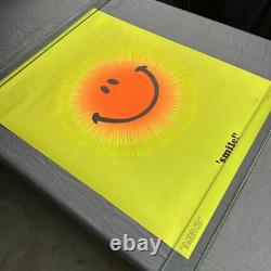Vintage 1971 SMILE Sunburst BlackLight Poster Synthetic Trips McCully 27x21 NOS