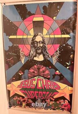 Vintage 1971 Third Eye #680 Jesus Christ Superstar Black Light Poster Rare