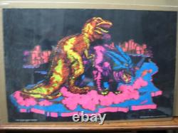 Vintage 1971 Tyrannosaurus Rex black light Poster Dinosaurs dino 14284