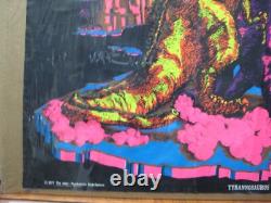 Vintage 1971 Tyrannosaurus Rex black light Poster Dinosaurs dino 14284