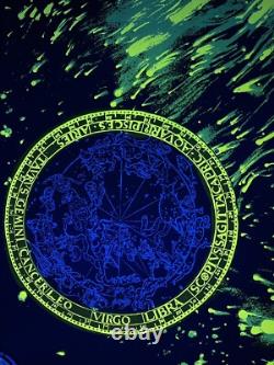 Vintage 1972 Black Light Zodiac Signs Poster Artko Zodiac 134
