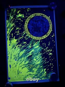 Vintage 1972 Black Light Zodiac Signs Poster Artko Zodiac 134