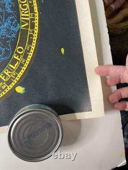 Vintage 1972 Black Light Zodiac Signs Poster Artko Zodiac 134