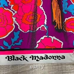 Vintage 1972 Black Madonna Black Light Poster Pp-184