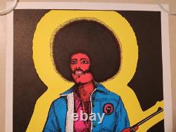 Vintage 1972 Black Panther Salesman Sample Blacklight Poster
