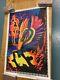 Vintage 1972 Blacklight Poster Indian Chief Psychedelic Hippie