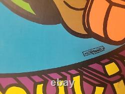 Vintage 1972 Grateful Dead Kaymac Blacklight Poster Keep On Truckin