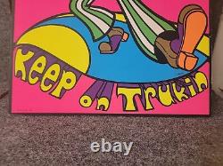 Vintage 1972 Grateful Dead Kaymac Blacklight Poster Keep On Truckin