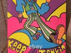 Vintage 1972 Grateful Dead Kaymac Blacklight Poster Keep On Truckin