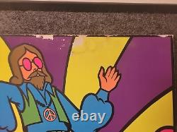 Vintage 1972 Grateful Dead Kaymac Blacklight Poster Keep On Truckin