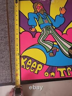 Vintage 1972 Grateful Dead Kaymac Blacklight Poster Keep On Truckin