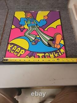 Vintage 1972 Grateful Dead Kaymac Blacklight Poster Keep On Truckin