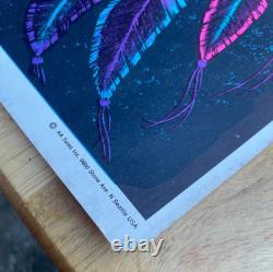 Vintage 1972 Indian Chief AA Sales Blacklight Poster Felt Velvet 17 x 11.25