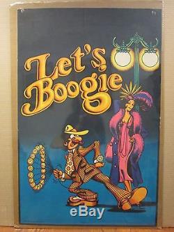 Vintage 1972 Let's Boogie original black light poster 10466