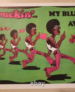 Vintage 1972 Truckin' My Blues Away Blacklight Poster