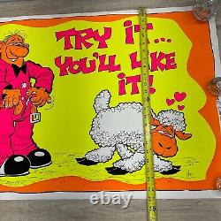 Vintage 1972 Try It You'll Like It Blacklight Poster One Stop P33