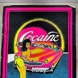 Vintage 1973 Cocaine Petagno Blacklight Poster One Stop Posters P12