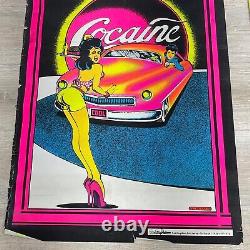 Vintage 1973 Cocaine Petagno Blacklight Poster One Stop Posters P12