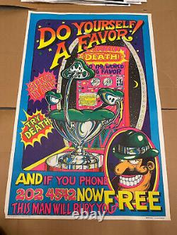 Vintage 1973 G P Publishing Do Yourself A Favor Blacklight Poster 35 x 23