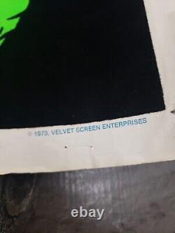 Vintage 1973 ZODIAC LOVERS #138 (b) Blacklight Velvet Poster 23 x 35 Rare Htf
