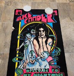 Vintage 1975 Alice Cooper Welcome to My Nightmare Blacklight Poster Rare 32x21