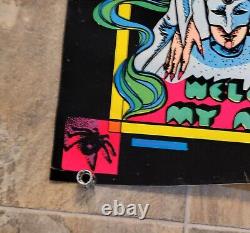 Vintage 1975 Alice Cooper Welcome to My Nightmare Blacklight Poster Rare 32x21