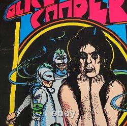 Vintage 1975 Alice Cooper Welcome to My Nightmare Blacklight Poster Rare 32x21