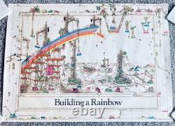 Vintage 1976 Building a Rainbow Black Light Poster, Funky Enterprises, 33x24