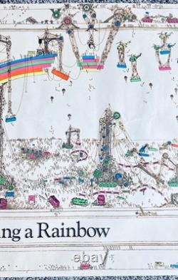 Vintage 1976 Building a Rainbow Black Light Poster, Funky Enterprises, 33x24