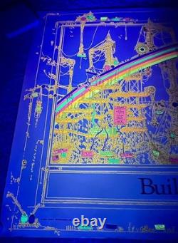 Vintage 1976 Building a Rainbow Black Light Poster, Funky Enterprises, 33x24