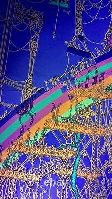 Vintage 1976 Building a Rainbow Black Light Poster, Funky Enterprises, 33x24