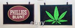 Vintage 1976 Funky Enterprises Blacklight Poster 928 Leaf + 1993 Phillies Blunt