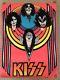 Vintage 1976 Kiss Black Light Poster Aucoin M. H. Stein M/nm #332 Withfelt Superb