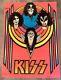 Vintage 1976 Kiss Blacklight Poster Velvet Bright Colors Simmons Stanley Aucoin