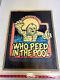 Vintage 1976- Rare Original Black Light Poster Alright Who Peed In The Pool